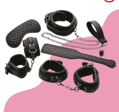 8-Pieces Bondage Kit Black
