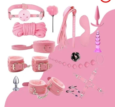 8-Pieces Bondage Kit Pink