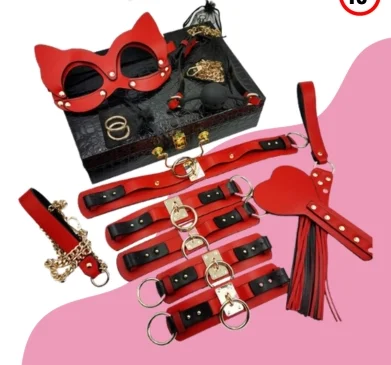 8-Pieces Bondage Kit Red