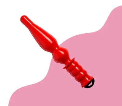 Baile Unisex Anal Plug With Suction Cup- Red