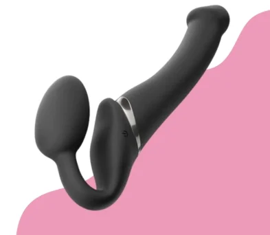 Crystal Double Ended Strapless Dildo - Black