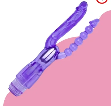 Double Penetration Dildo With Vibrator