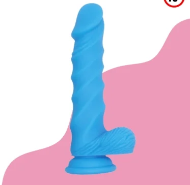 Jelly Dildo With Balls Blue