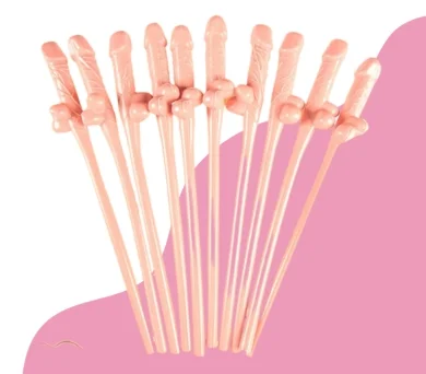 Pack Of Ten Willy Straws Blow Me Kp-001