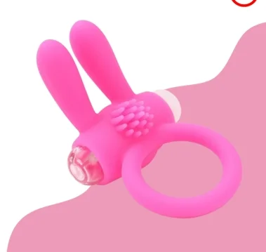 Pink Jelly Vibrating Rabbit Cock Ring