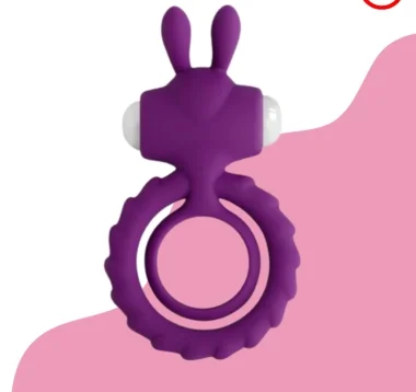 Rabbit Vibrating Ring - Pink &Amp; Purple